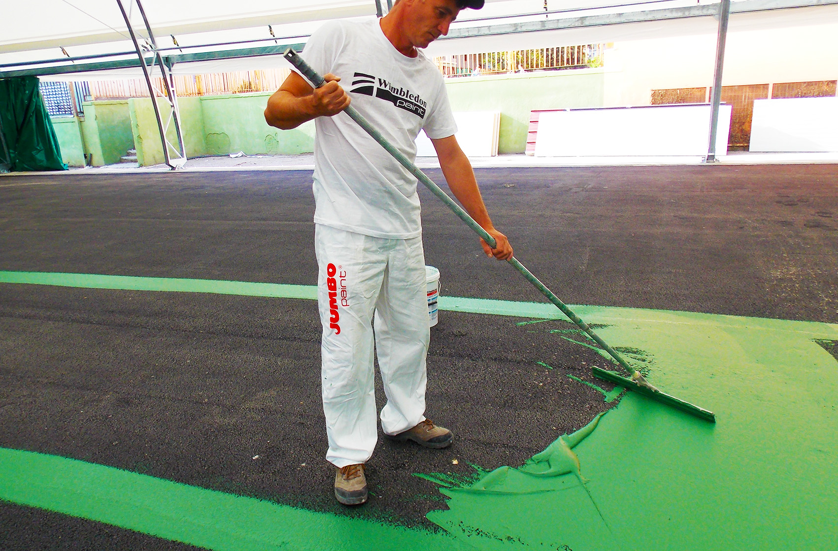 pavimentazione sportiva applicata a spatola wimbledon paint