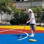 TRACCIATURA CAMPI IN CEMENTO E ASFALTO WIMBLEDON PAINT