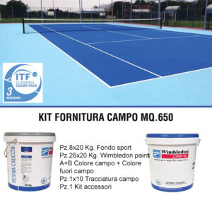 KIT RESINE SPORTIVE PER CAMPI DA TENNIS WIMBLEDON PAINT