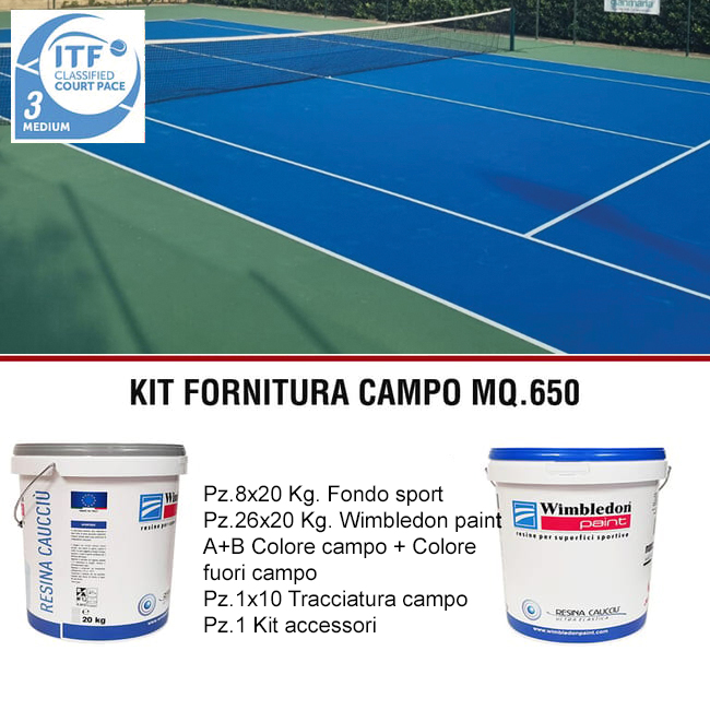 KIT RESINE SPORTIVE PER CAMPI DA TENNIS WIMBLEDON PAINT