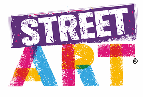 STREET ART LOGO, STREET ART PAINT SISTEMA DECORATIVO PER ARTE CONTEMPORANEA, ARTE DI STRADA