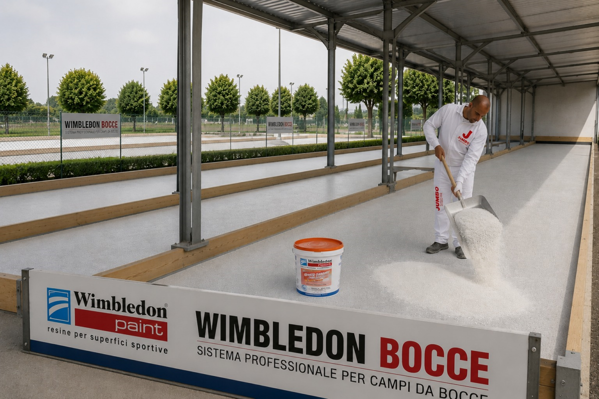 BOCCE SYSTEM WIMBLEDON PAINT COSTRUZIONE CAMPI DA BOCCE IN RESINA