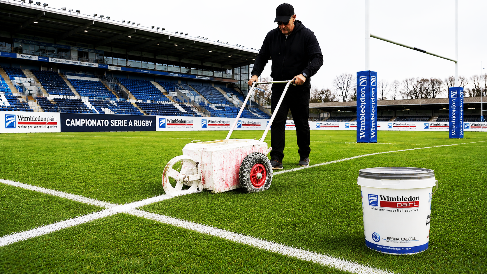 TRACCIATURA CAMPI DA RUGBY WIMBLEDON PAINT